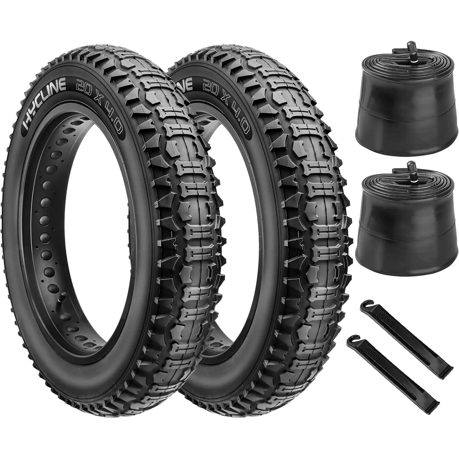 Hycline Ebike Replacement Fat Tire: 20x4.0/26x4.0 Inch Heavy Duty Folding Electric Fat Tires, All-Terrain High-Density Bicycle Tires for Street or Trail Riding