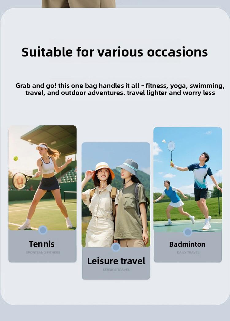 New large-capacity casual backpack, light travel backpack, one pack, multi-purpose outdoor sports badminton tennis bag