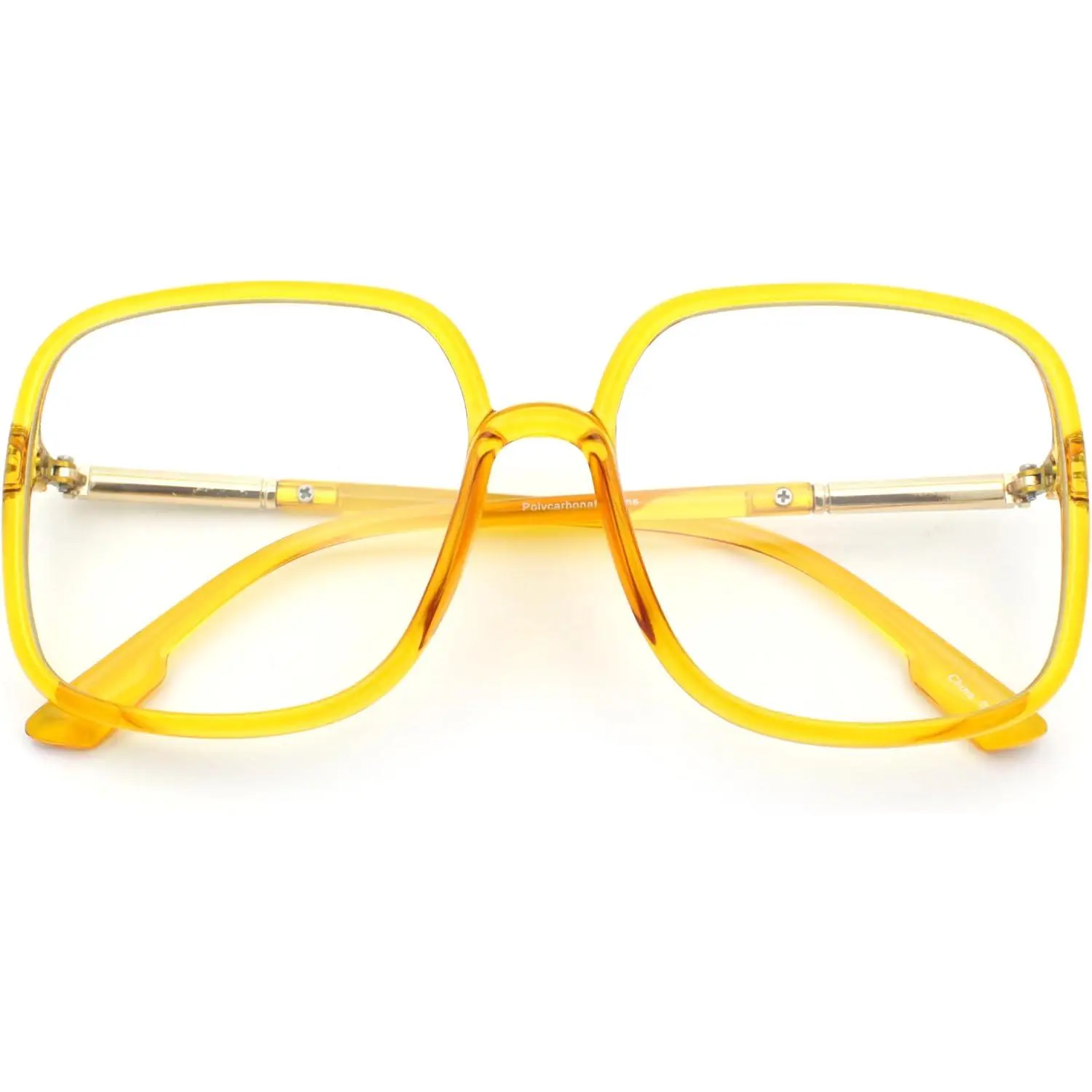 Womens 90s Oversize Rectangular Butterfly Clear Lens Eyeglasses
