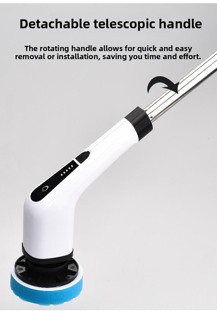 Multi - function Wireless Electric Cleaning Brush for Home Toilet Kitchen Telescopic 9 - in - 1 Portable Scrubber