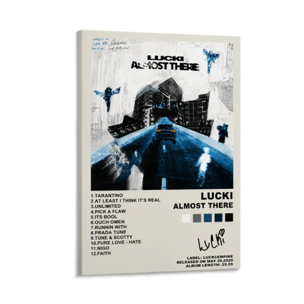 Lucki Flawless Like Me Poster - Rapper Wall Art - Rap Album Poster, Matte Vertical, Lucki Poster Rapper Decor Modern Home Decoration victorian gothic wall art print religious black scripture hypebeast contemporary rustic cabin football fashion luxury