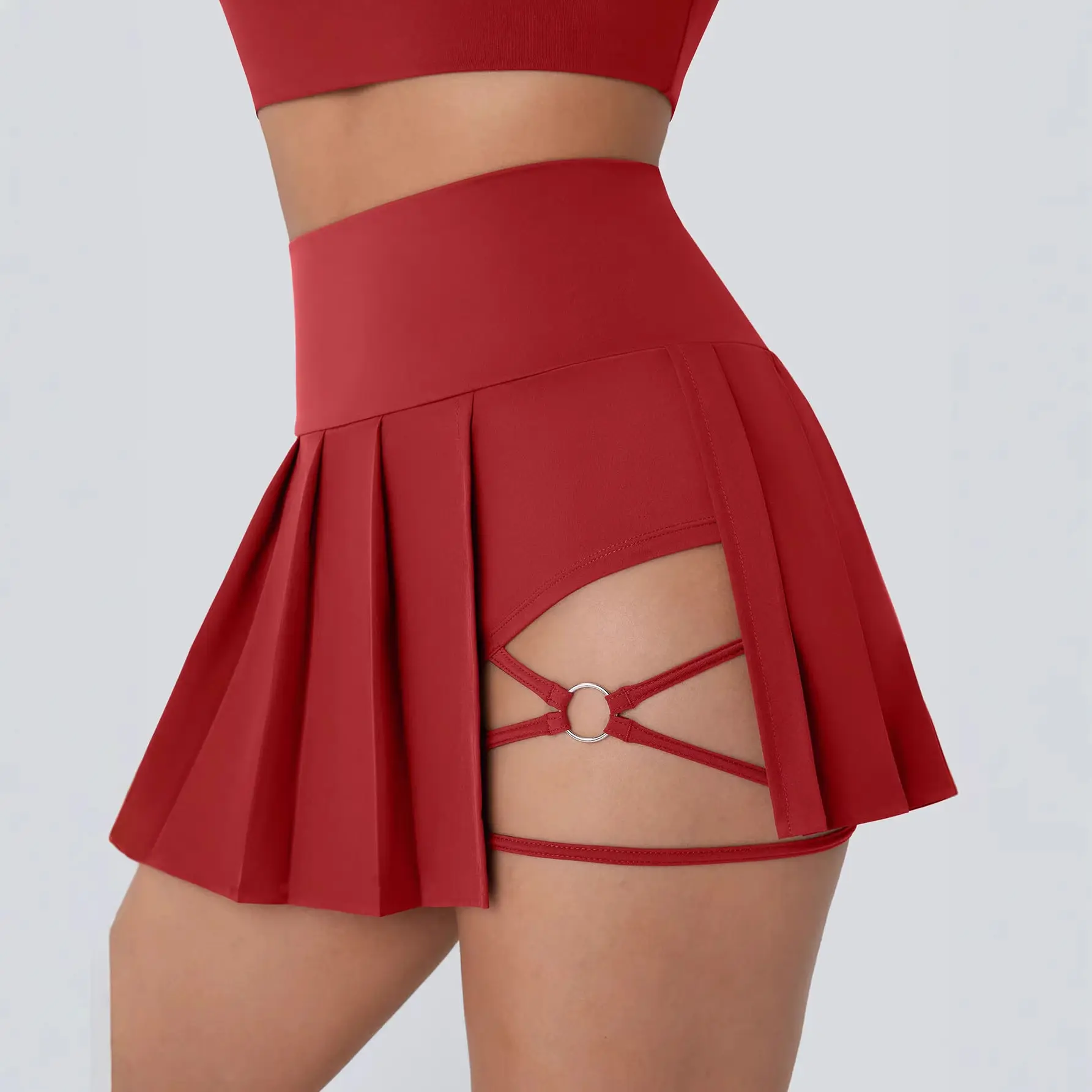 Juniors' Quick-Dry Pleated Mini Skirt with Irregular Hem, Versatile Athletic Dancewear for Sports and Casual Outfits, Junior Sizes, Workout Skirts, Pleated Tennis Skirts