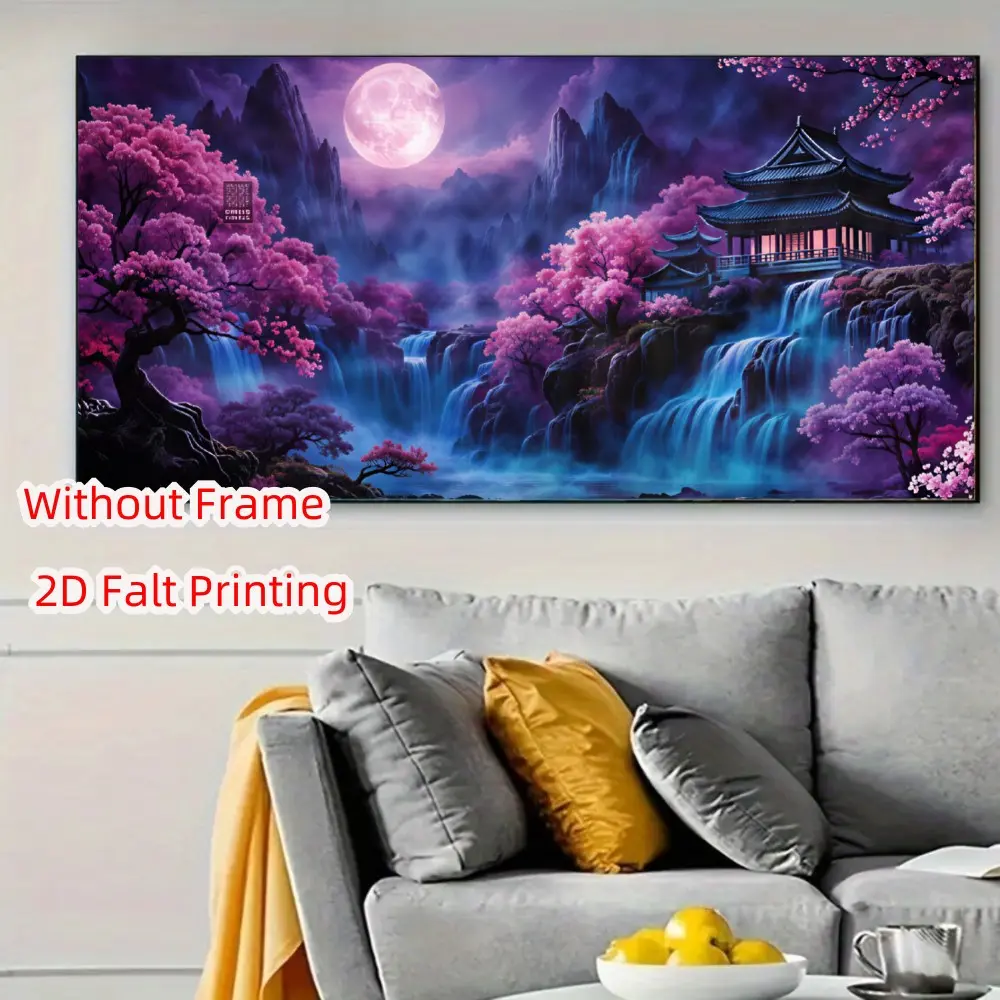 Large Landscape Diamond Painting Kit, Adult DIY 5D Diamond Art, Full Round Diamonds, Home Wall Decor, Beginner Friendly, Unframed