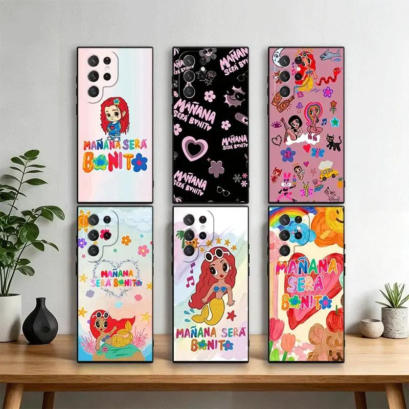 Karolg M-Manana Sera B-Bonito Phone Case Cover for Samsung Galaxy S26 S25 S24 S23 S22 S21 Ultra Plus FE Colorful Floral