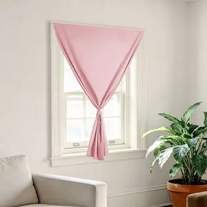 Dirty No-Drill Magic Tape Mini Curtain, Korean Style Creamy Girl Wind, Self-Adhesive Wavy Edge, Multiple Colors Available