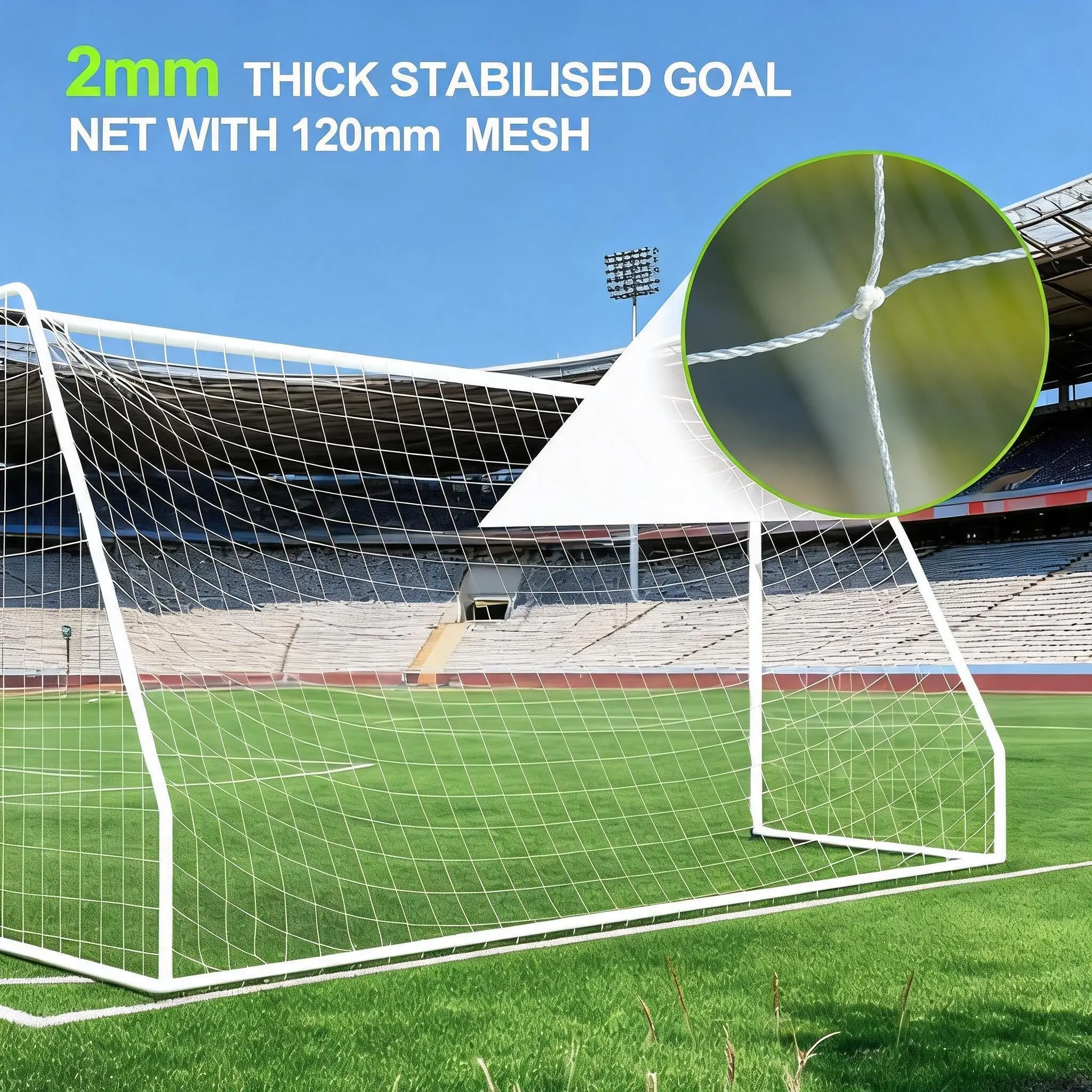 Garvee Heavy-Duty 12x6 FT Soccer Goal with Net, Regulation-Size Outdoor Training Goal for Backyard Practice, 1.97" Galvanized Steel Frame, Powder-Coated Weather-Resistant, Easy Assembly
