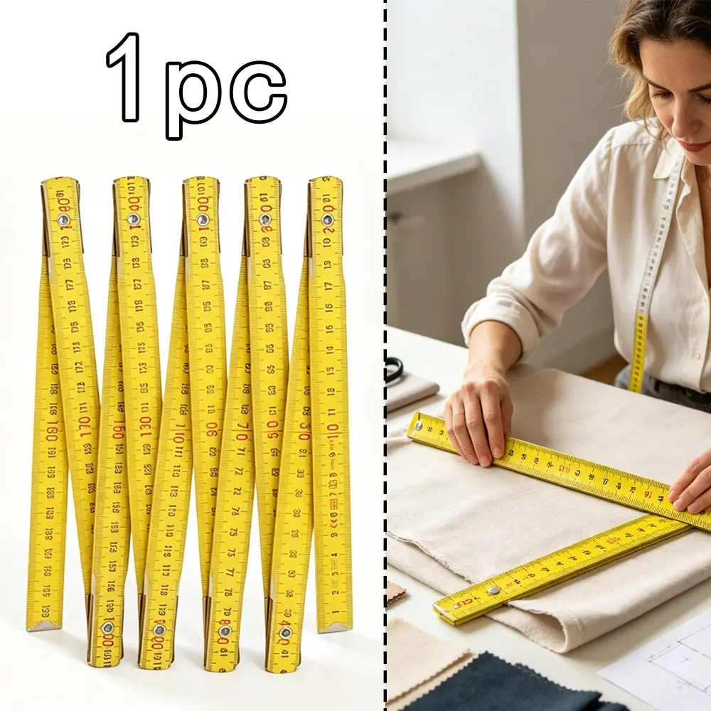 1 pc yellow drawing ruler tool, industrial measuring instrument ruler, centimeter ruler, yardstick, used for industrial construction and building measurement