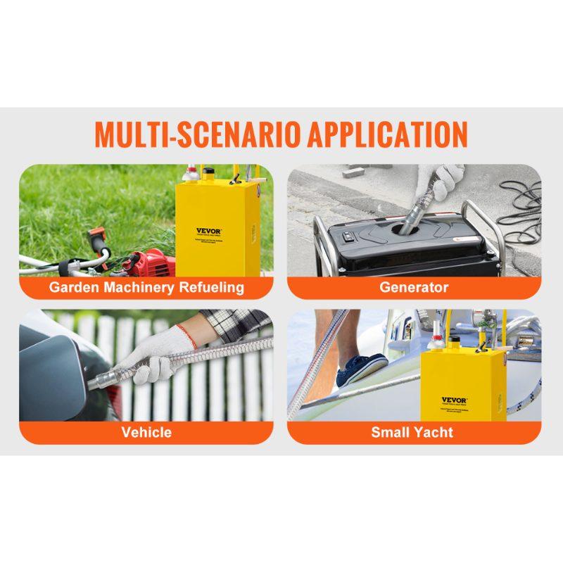 VEVOR 30 Gallon Fuel Caddy, Gas Storage Tank 4 Wheels, with Manuel Transfer Pump, Gasoline Diesel Fuel Container for Cars, Lawn Mowers, ATVs, Boats, More, Yellow VEVOR 30 Gallon Fuel Caddy, Gas Storage Tank 4 Wheels, with Manuel Transfer Pump, Gasoline Diesel Fuel Container for Cars, Lawn Mowers, ATVs, Boats, More, Yellow