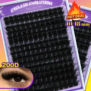 Fluffy 200D Extra Voluminous Dramatic Curled False Eyelashes 8-16mm Length Magnify Gaze Handcrafted Comfortable Wear For Captivating Eyes Must Have Festive Accessory Perfect Christmas Gift For Her