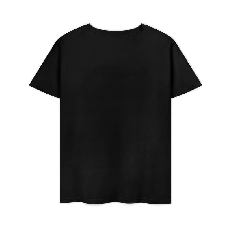 Minimalist Style Casual Cotton Short Sleeve Letter Print "Stay Sober" T-Shirt for Men Black Fabric Menswear