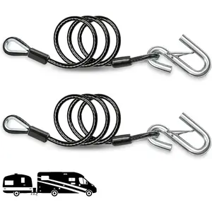Heavy Duty Trailer Chains with Hooks 2 Pack 36 inch 5000 lbs Break Strength Safety Chains for Towing Boat and Utility Trailers
