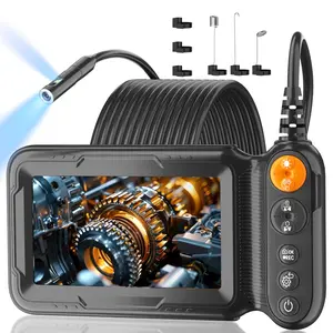 Endoscope Camera with Light, Dual Lens Borescope, 5" IPS 1920P HD Inspection Camera Industrial Endoscope, 16.5FT Semi-Rigid Cable, IP67 Waterproof Endoscope Tools for Auto, Sewer, Pipe,Mechanic