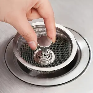 1 upgraded stainless steel kitchen sink strainer as a gift.   Clean and tidy, equipped with a central knob, easy to clean, suitable for drain pipes in bathrooms, toilets, washbasins, and kitchen sinks.