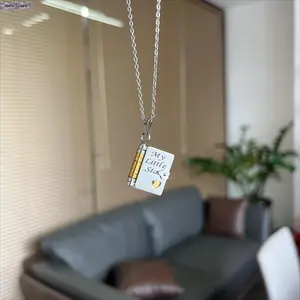 My Little Star Book Necklace for Daughter or Son, Inspirational Message Pendant Necklace, Graduation Birthday Gift, Parent to Child Keepsake Jewelry, Meaningful Love Reminder Gift for Teens and Adults