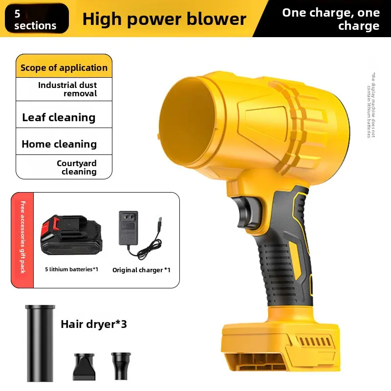 High-Power Lithium Battery Blower - Portable Household Turbo Fan for Dust Removal, Car Washing - Home Care Duster Tool, Holiday Gift, High Power Blower
