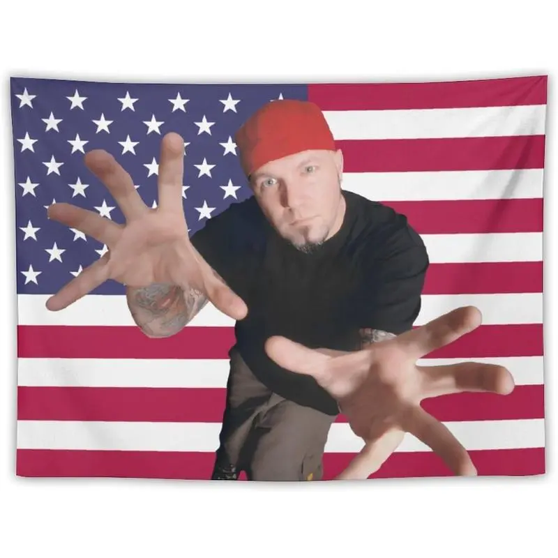 Limp Bizkit Nu Metal Print Tapestry, 1990s Style 90s Obsession Polyester Wall Hanging, Retro Room Decor, Outdoor Home Supplies, Wall Decor
