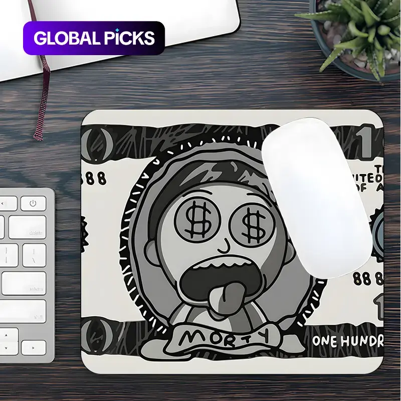 Dollar Bill Pattern Large Gaming Mouse Pad, Aesthetic Desk Protection Mat, Non-Slip Rubber Work Mousepad, Computer Desk Accessory #GLOBAL PICKS
