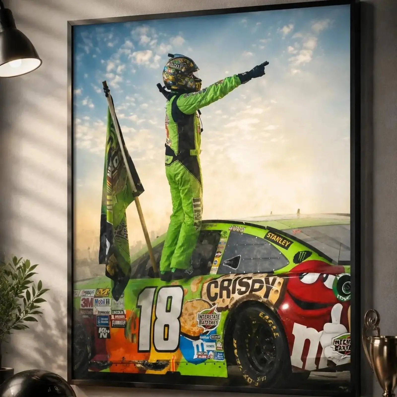 Kyle Busch Nascar Legendary Moment Canvas Poster, Fade-Resistant Canvas Print, Nascar Wall Decor, Canvas Art for Fans Decor Wall