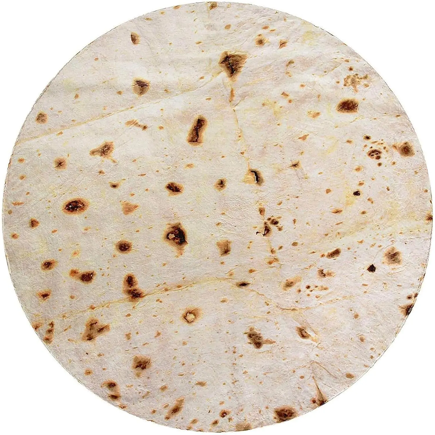 Burrito Tortilla Throw Blanket  inches for Adult , Novelty Tortilla Wrap Blanket Funny Gifts for Women Men Teens, 285GSM Soft Flannel Taco Blanket Birthday Gifts for Boys Girls (Beige)