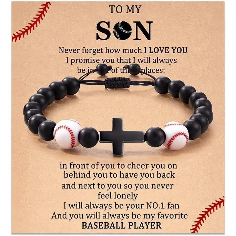 Baseball Bracelet Basketball Bracelet Adjustable Braided Baseball Basketball Bracelet  Gifts For  Lover