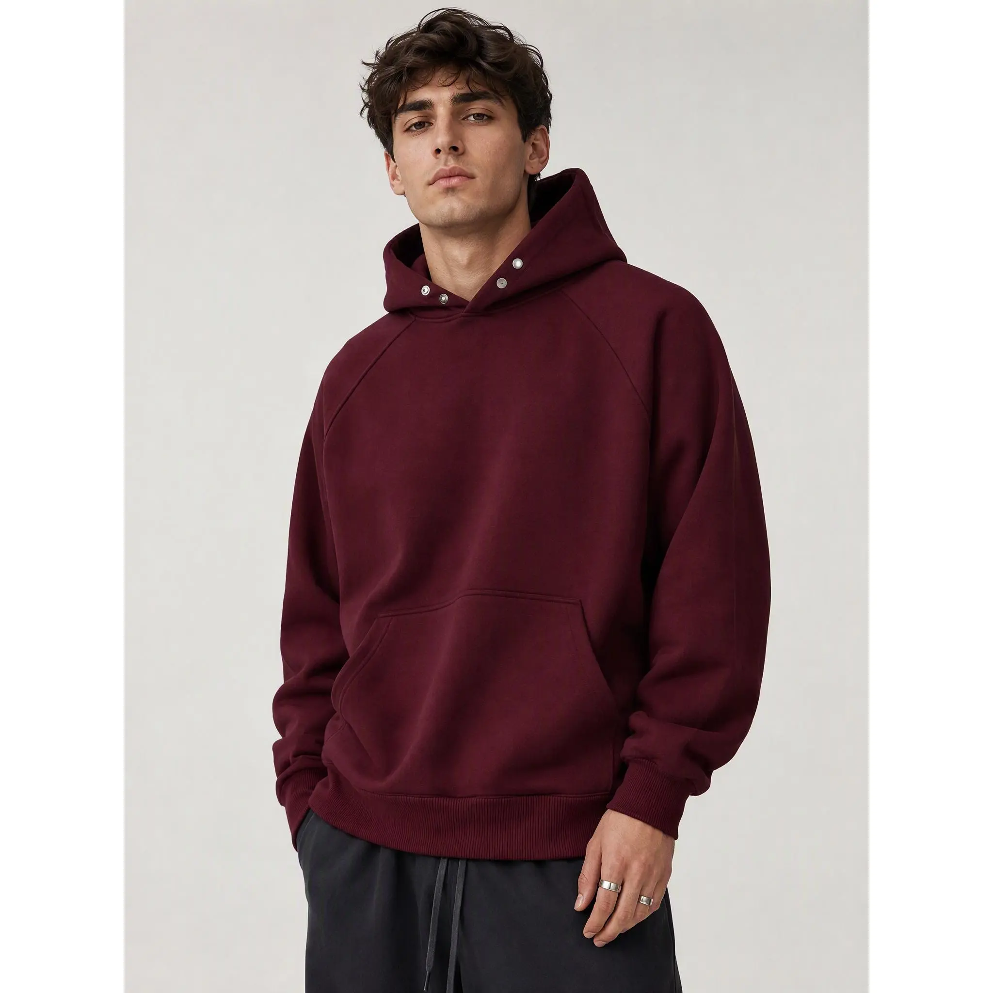 Vintage-wash hooded sweatshirt, streetwear, unisex, soft fabric, casual and stylish must-have top for men and women