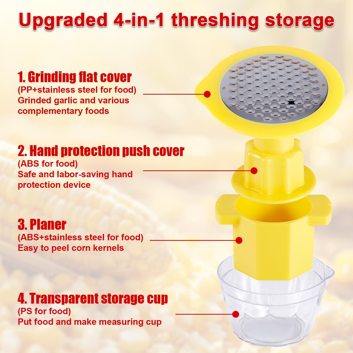 1pc 4-in-1 Corn Kernel Remover Tool, Multifunctional Corn Peeler & Vegetable Fruit Peeler with Ginger Grater