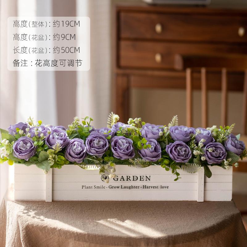 Fence Greenery with Flower Planter, Window Sill & Corner Decorative Privacy Screen Pot garden roses White Babys Breath Bouquet