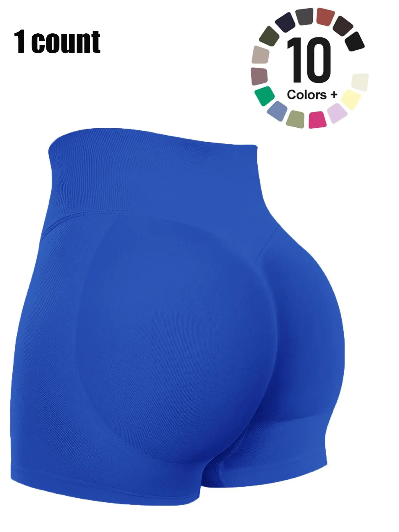 Women's Solid Ruched High Waist Sports Shorts, High Waisted Shorts, Breathable Comfortable Seamless Skinny Shorts, Ladies Athletic Wear Sportswear for Indoor Outdoor Wear, Outdoor Workout Shorts