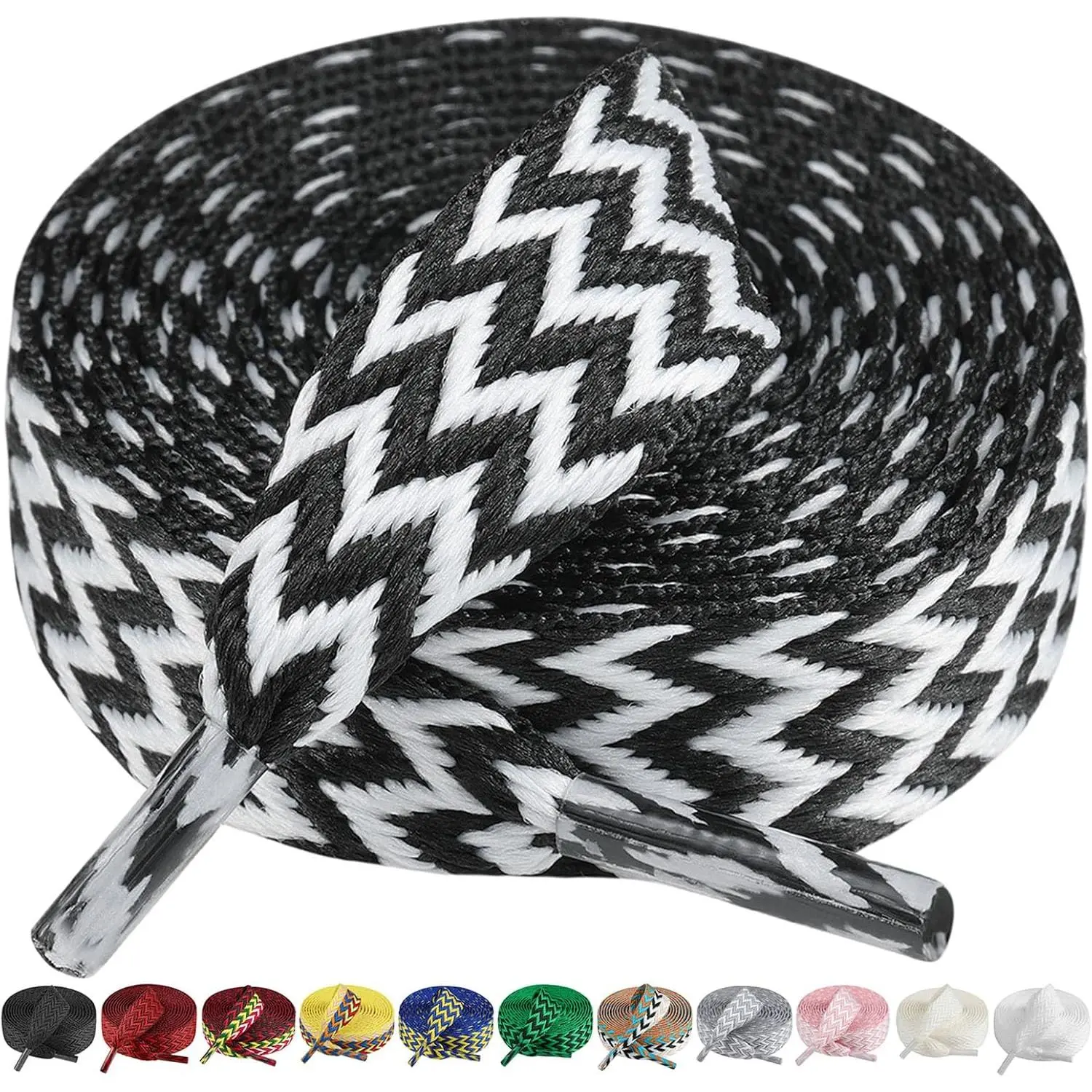 2 pairs 3/5"  Thick Shoe Laces for Sneakers, Flat Wide Athletic  Shoelaces for Men Women