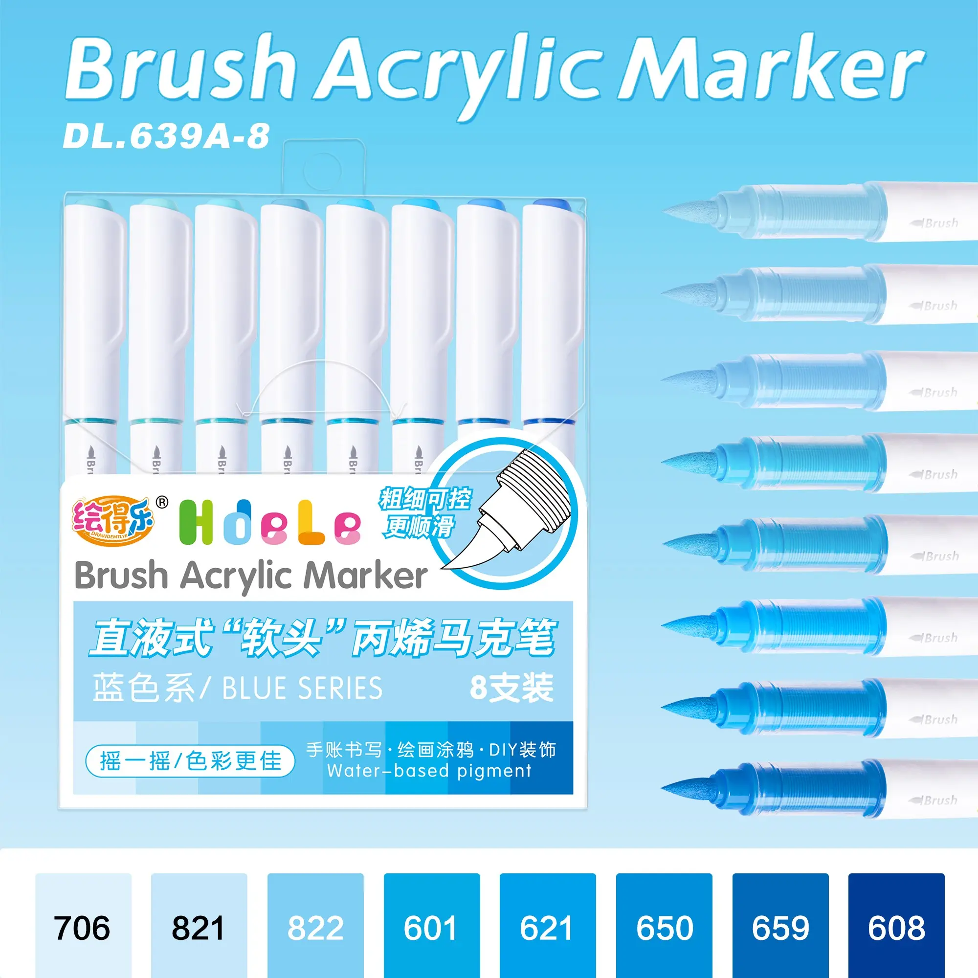 Guangna New Upgraded Acrylic Paint Markers, Bulk Markers, Acrylic Markers Set, Solid Ink, Smooth Application, Comprehensive Colors, Ideal for Handicrafts, Creative Crafts and Art Supplies