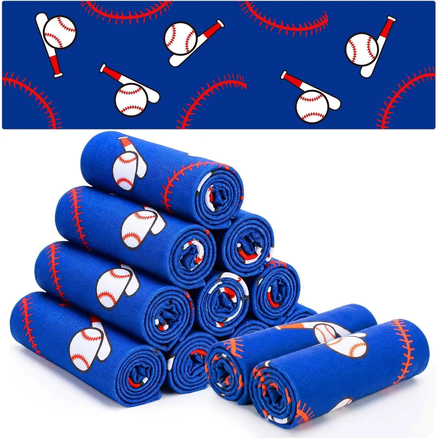 12 count Softball Cooling Towel Bulk 40 x 12 Inch Baseball Cooling Towel  Baseball Party Favor Softball Gifts for Team Ice Towels for   Quick Dry Breathable (Yellow)