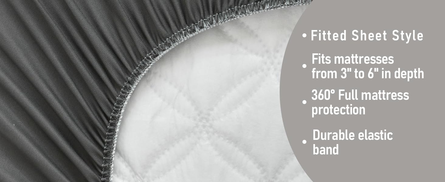 Waterproof Mattress Protector Crib, 2 Pack Soft Gray Mattress Pad, Noiseless Machine Washable Mattress Cover, Ultimate Protection for Your Baby's Crib Toddler Bed (52''x28'')