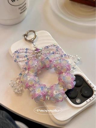 Popular luminous and color-changing colorful flower ball can be used as a pen, phone chain, bag chain, or accessory