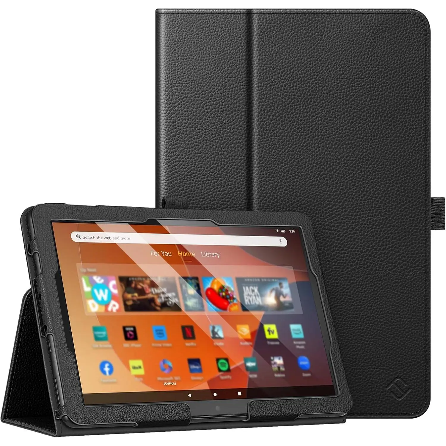Slim Fit Folio Case for All-New Fire HD 10 & 10 Plus Tablet (13th/11th Generation, 2023/2021 Release) - Tablet Accessories with Auto Sleep/Wake, Standing Cover, Protection, Black
