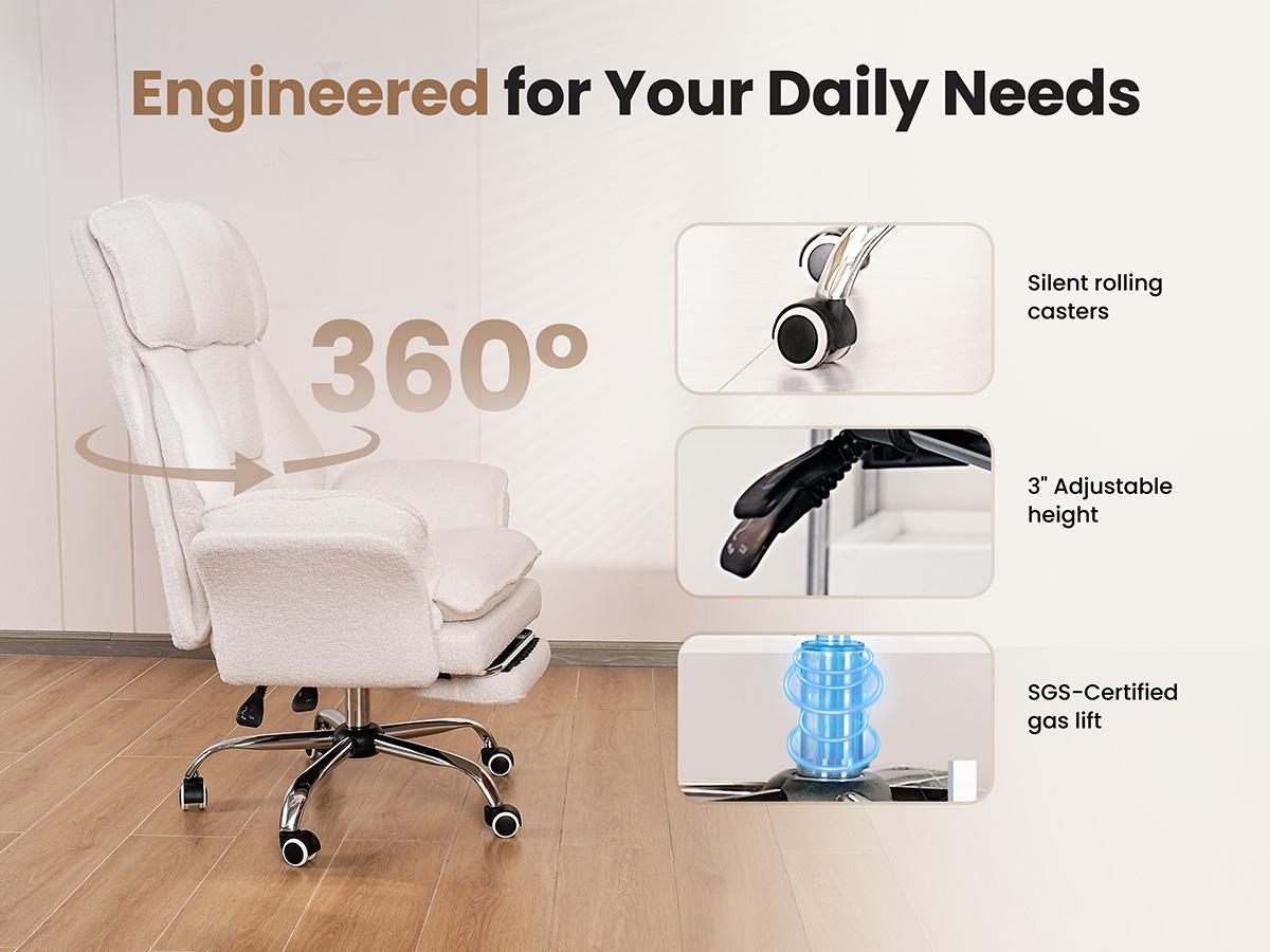 [New Year]HOMRELEXA Big and Tall Office Chair, Flip ArmresHOMRELEXA Big and Tall Office Chair, 400lbs Executive Ergonomic Computer Gaming Desk Chair with Foot Rest, Flip-Up Armrests for Pets & Cross Legged Sitting, Premium Tech Fabric Wide Seat Recline