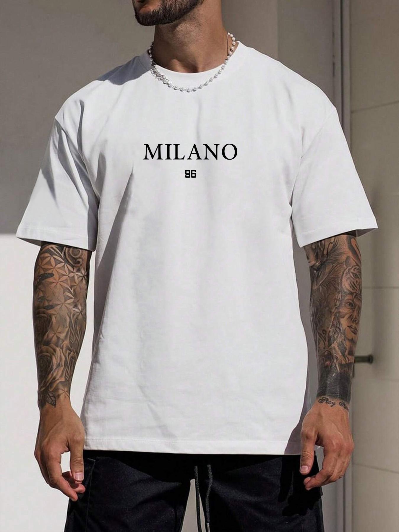 Men's Letter Print Drop Shoulder Sleep Tee, Casual Short Sleeve Round Neck Sleep Top for Daily Home Wear, Sleepwear Loungewear for Men, Crewneck, Menswear