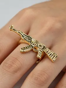 Hip Hop Punk Style Gun Shape Ring, Perfect for Daily Wear, Parties, Halloween, Easter, Valentine's Day Gifts, Best Gift for Boyfriend/father
