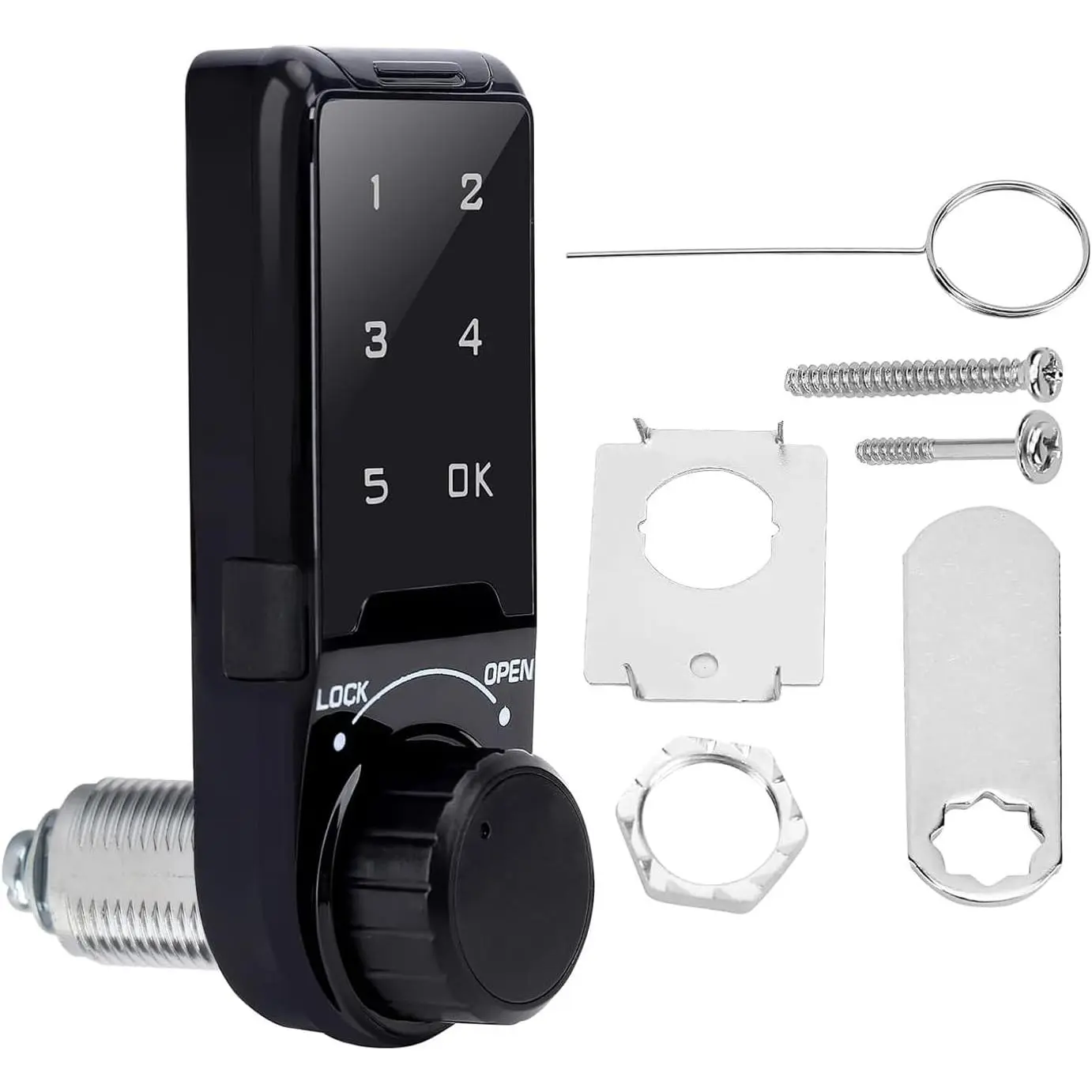 Code  Lock ,  Cabinet Deadbolt Lock Keypad Deadbolt Password Keyless  Cabinet Coded Locker for Furniture, Hotel, Company, Factory(L=30)