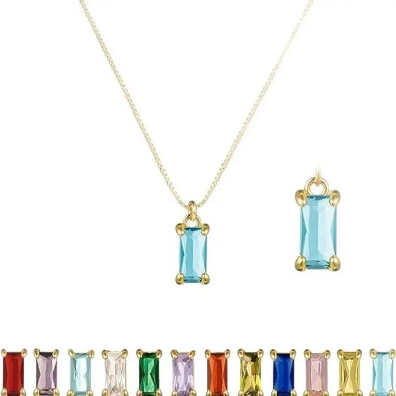 14K Gold Plated Exquisite Birthstone Pendant Necklace Shiny Dainty Birthstone Pendant Necklace Festivals, Birthdays, and Special Occasions Party Jewelry Holiday Gift