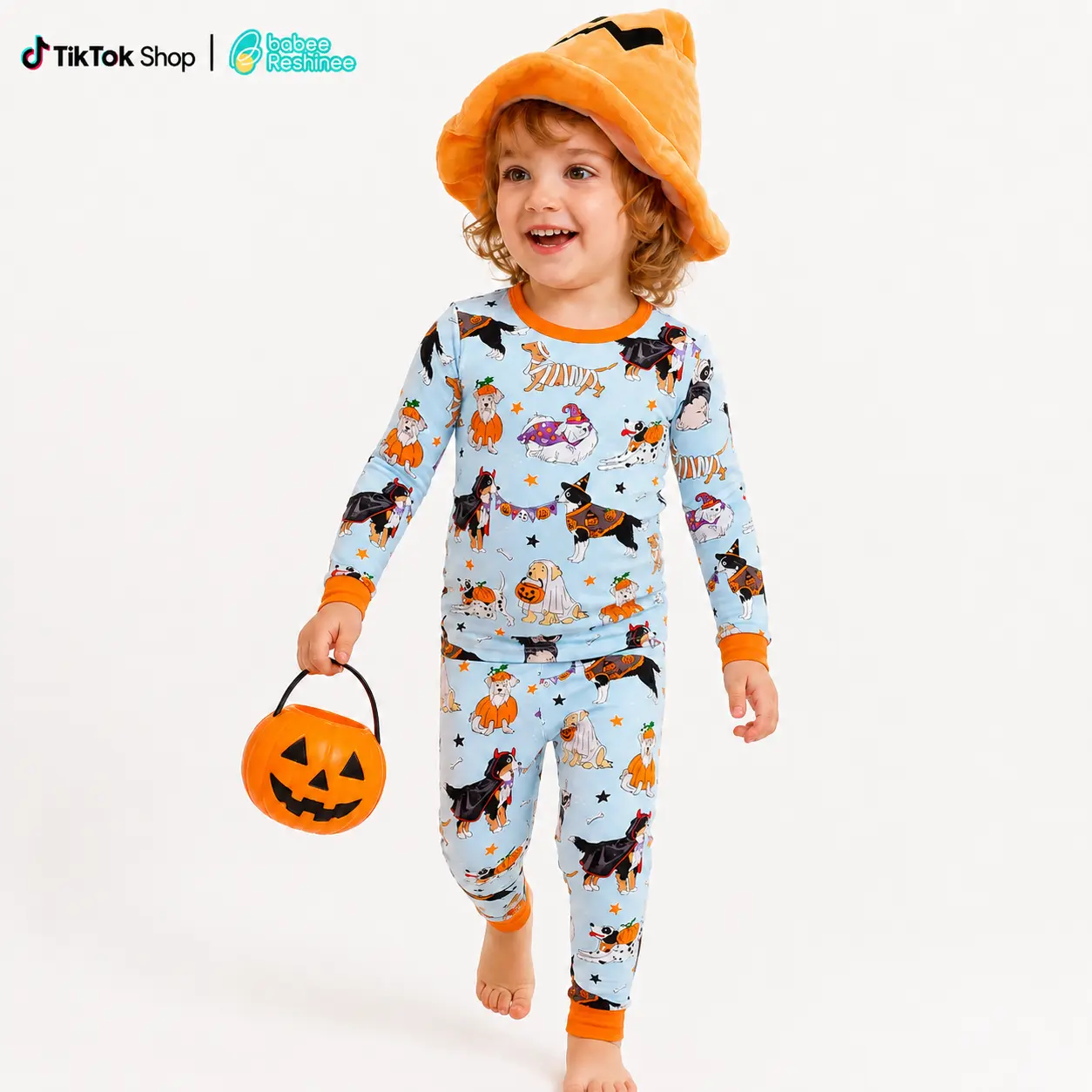 babee Reshinee 93% Bamboo Viscose Toddler Kids Pajama Set, Boys Girls 2-Piece Long Sleeve Fall Winter Pjs, Soft Breathable Stretchy Snug Fit Sleepwear, Halloween Christmas Prints Holiday Gift, 12M-8Y,back to school