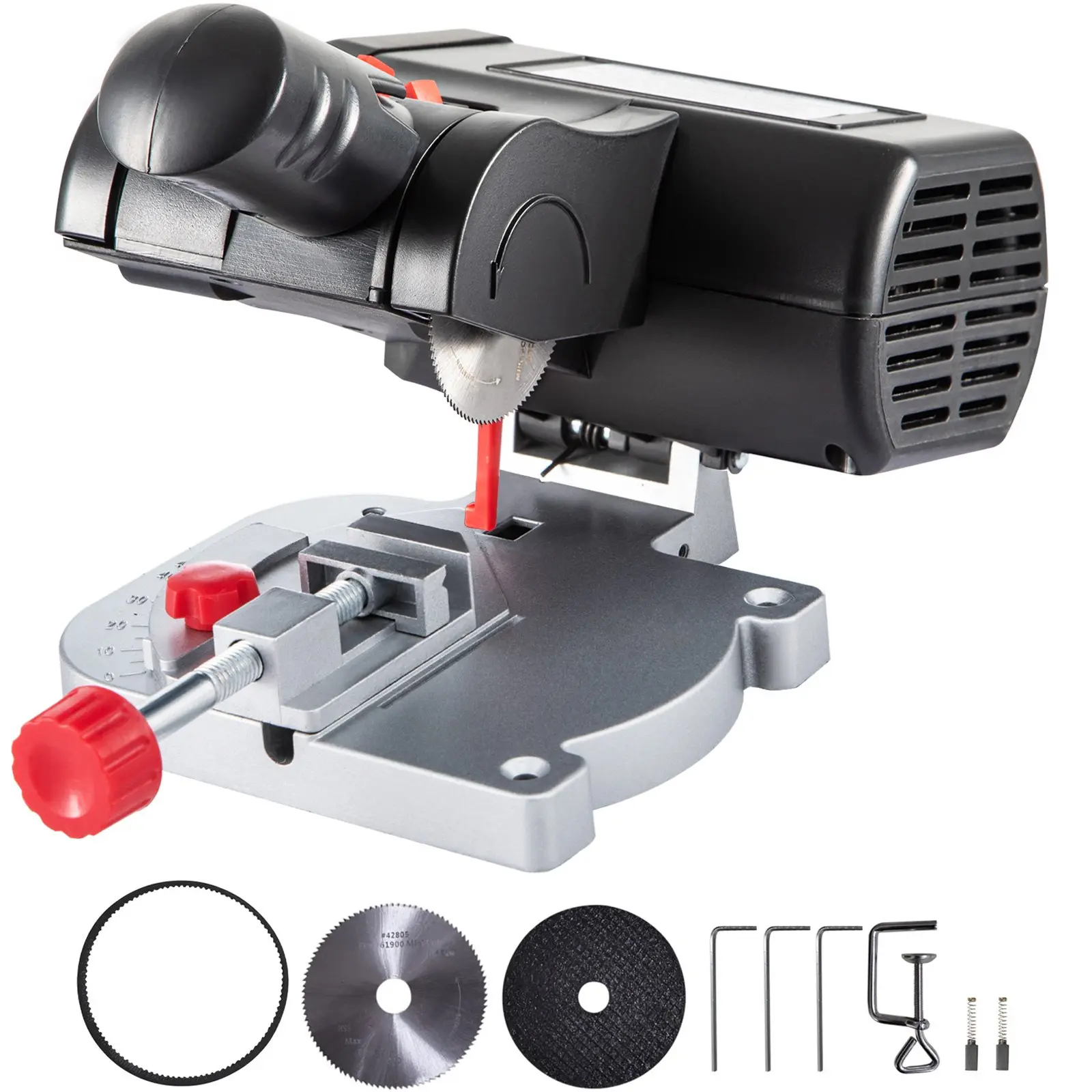 【DealsForYouDays】VEVOR Mini Miter Cut-off Chop Saw, Two 2-5/16 Blade of Steel and Resin with 1/2inch Cutting Depth, 0-45 Benchtop Miter Saw for Copper, Aluminum, Wood, Zinc in Hobby Craft