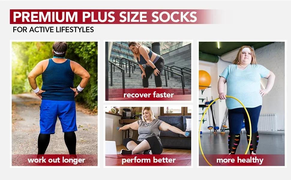 Struggling with swelling?Get these 3 pairs of plus size compression socks 20-30 mmHg support for wide calves and better circulation Struggling with swelling?Get these 3 pairs of plus size compression socks 20-30 mmHg support for wide calves and better circulation