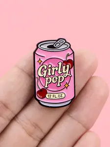 Y2K Pink Girly Pop Kawaii Vintage Enamel Pin Cute Retro Lapel Brooch Aesthetic Badge Bag Jacket Backpack Decor Gift For Girls Women Fashion Lapel Pin Alloy Brooch Pin