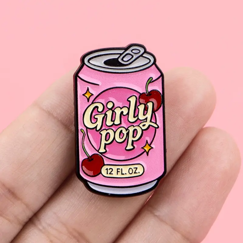 Y2K Pink Girly Pop Kawaii Vintage Enamel Pin Cute Retro Lapel Brooch Aesthetic Badge Bag Jacket Backpack Decor Gift For Girls Women Fashion Lapel Pin Enamel Lapel Pins
