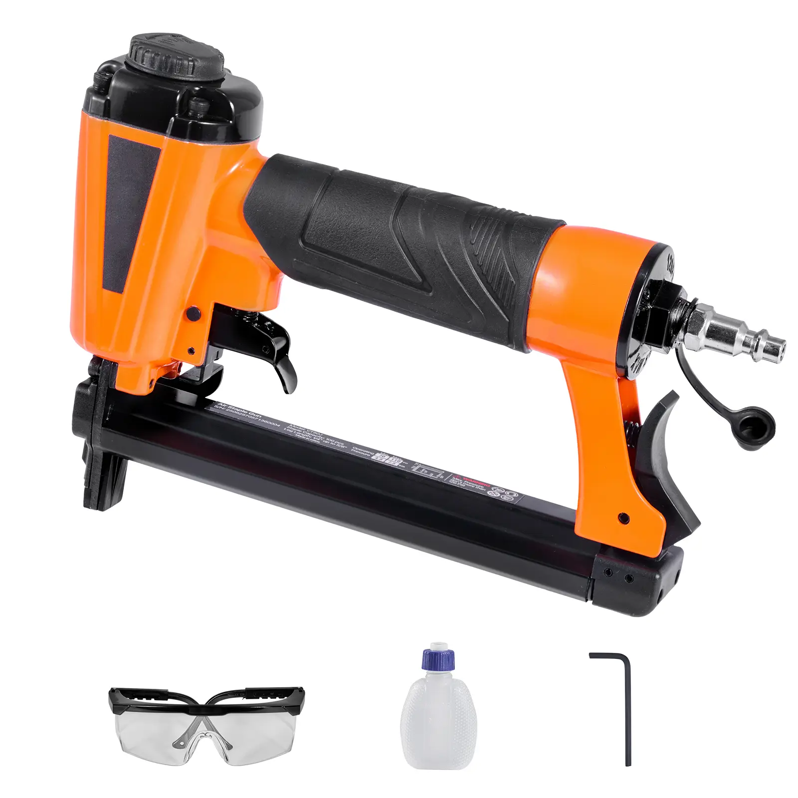 Pneumatic Staple Gun, 20 Gauge T50 Pneumatic Upholstery Stapler for 7/16" Crown 5/32"-5/8" Length Staples, 70-110 PSI Air Staple Gun for Woodworking, Upholstering, Fabric, Crafts, DIY Projects