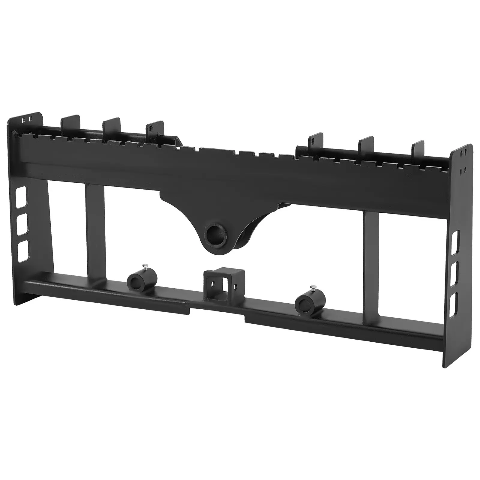 VEVOR Skid Steer Pallet Frame, 4000 lbs Rated Load Capacity, 45-inch Pallet Fork Frame Attachments with 2-inch Hitch Receiver & Spear Sleeves, Fit for Loaders Tractors Quick Attach Mount, Frame Only