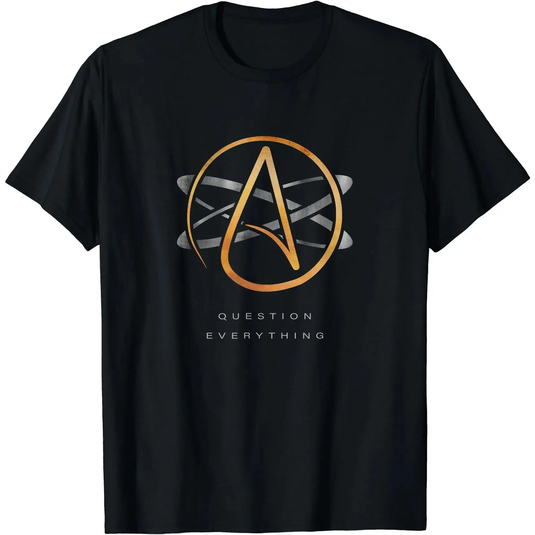 Atheist Logo Science Atom Symbol Question Everything T-shirt T-Shirt