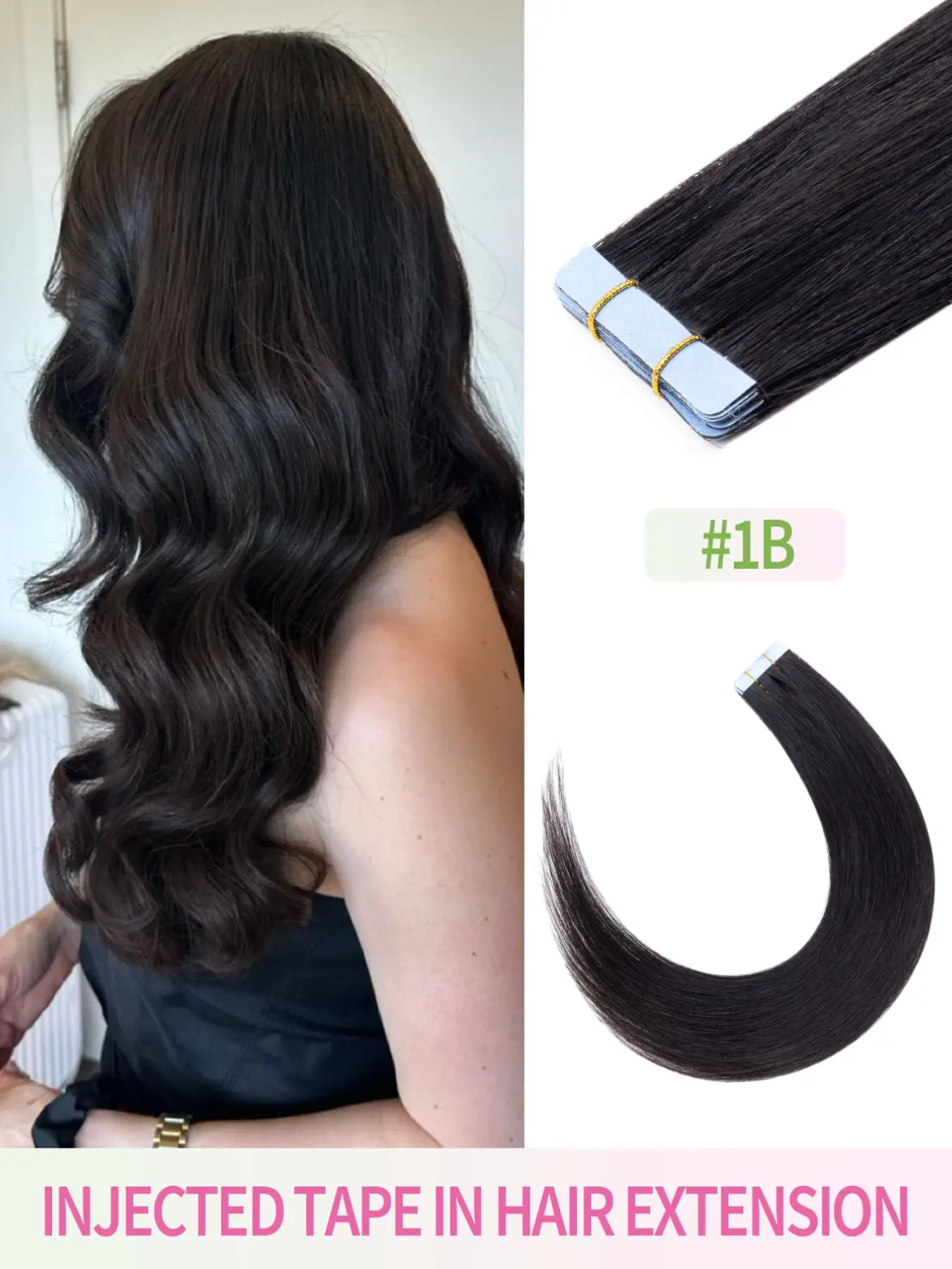 10Pcs Tape In Human Hair Extensions PU Skin Weft Straight Human Hair 12-20 Inch Seamless Invisible Hair for Women Fashion Girls