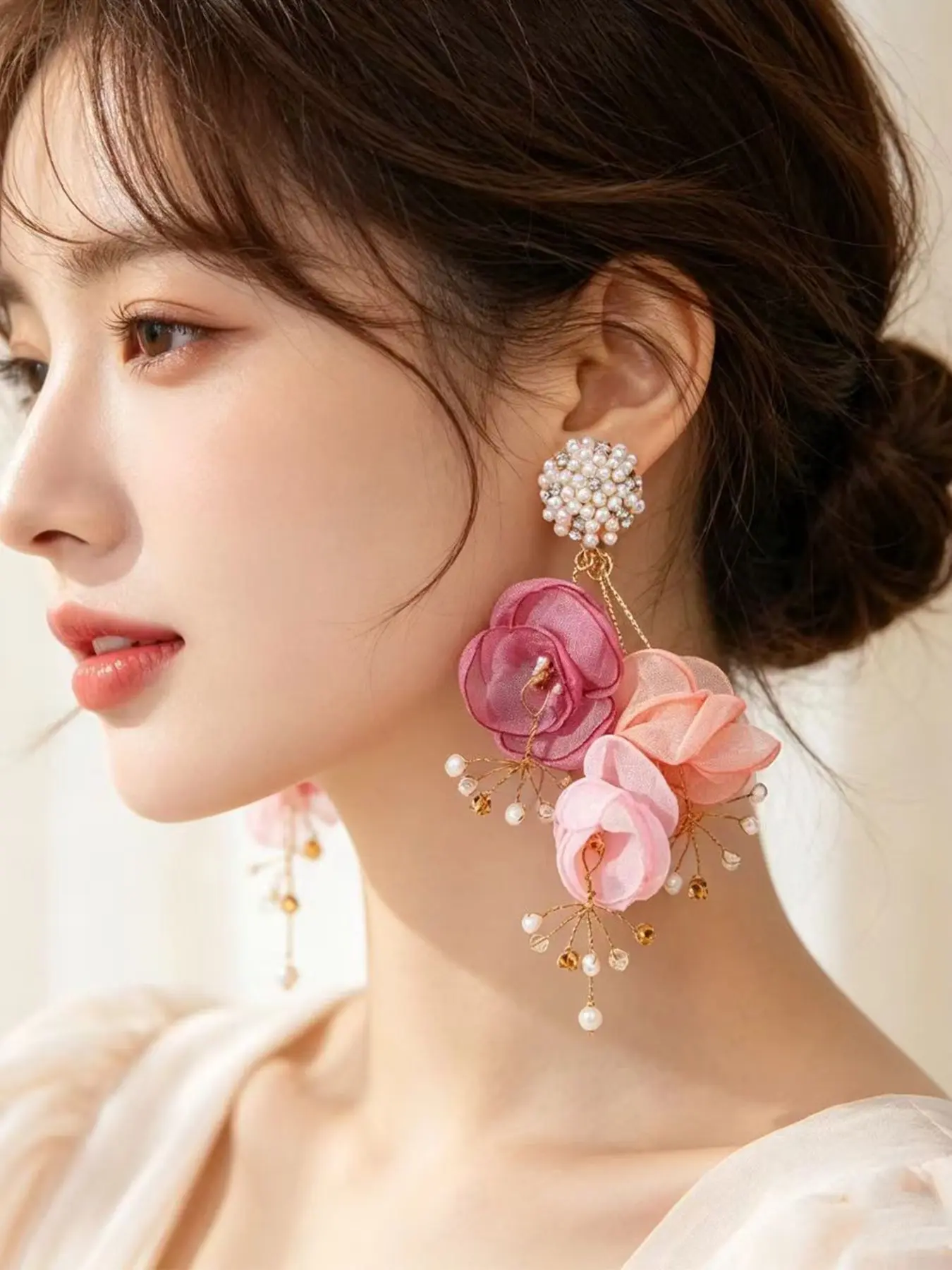 Fresh and Delicate Floral Series Earrings: Forest-Inspired, Sweet, Niche, Versatile Studs—Fashionable, Lightly Luxurious, and Sophisticated Earrings, Flower Stud Earrings