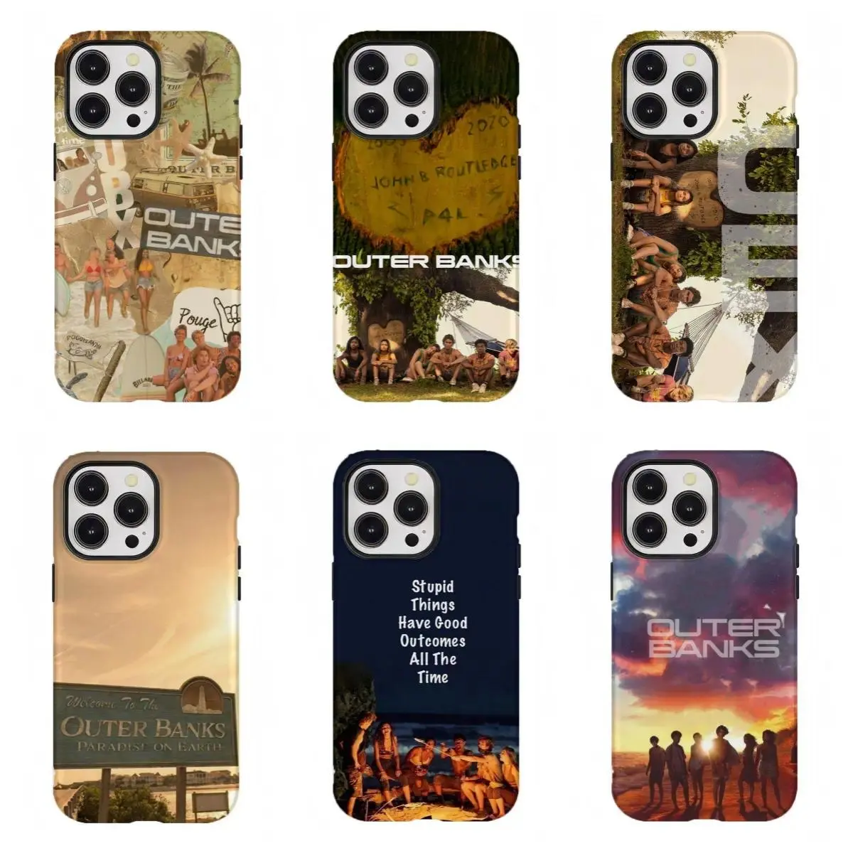 Outer Banks (OBX) Themed Smartphone Casing, Stylish Handheld Device Protector, Durable Rugged Phone Case for iPhone 11-17 Pro Max/Plus & Samsung Galaxy S23-S26 Series, Perfect Gift for Show Fans, Devices